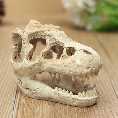 Crocodile Alligator Skull Resin Decoration Aquarium Vivarium Ornament 8.5cm