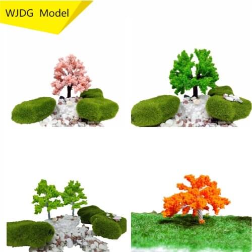 12PCS Miniature Model Trees height 6cm Diorama Accessories For Building Trains Railroad Wargame Layout Scenery Landscape