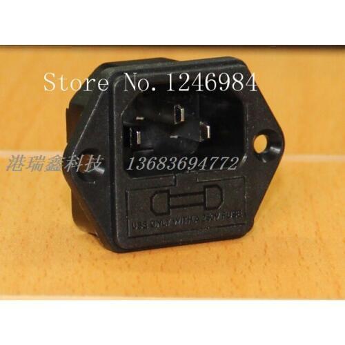 [SA]WINFOONG AC outlet AC power connector socket combo insured three -pin connector socket triangle RF-2004C--50pcs/lot