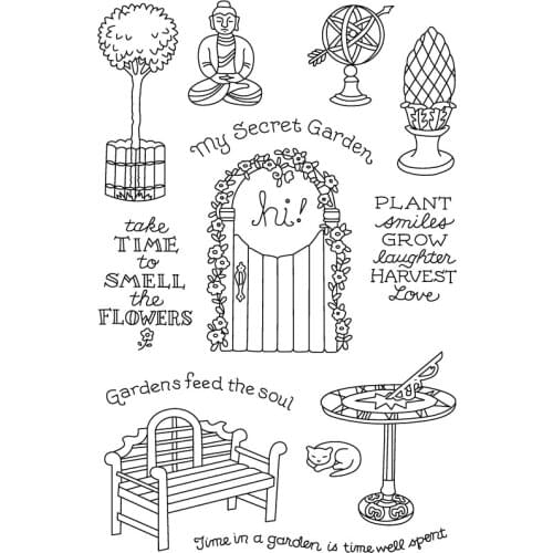 Secret Garden/Transparent Clear Stamps for DIY Scrapbooking/Card Making/Kids Christmas Fun Decoration Supplies