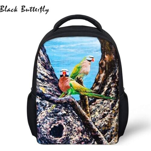 Butterfly Student- Bags Backpack Kids School Bags Colorful Oils Pattern Children Book Bag Kindergarten Bag Nursery Bag 3-8 Year