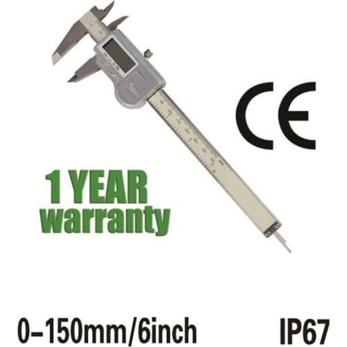 0-150mm IP67 Waterproof Digital Vernier Caliper Stainless Steel High Precision Good Quality Trammel Ruler