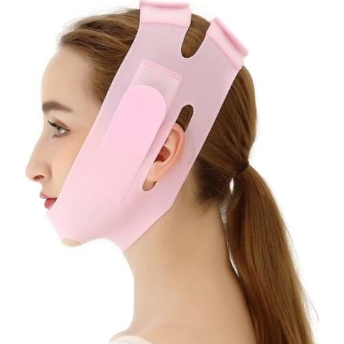 Silicone V Face Mask Lifting V Line Shape Face Lift UP Facial Slimming Bandage Mask Cheek Chin Neck Slimming Thin Belt