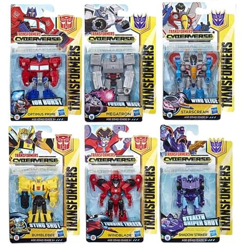 Transformers Cyberverse Scout Class Optimus Prime Bumblebee Shadow Striker Starscream Action Figure Model Speelgoed