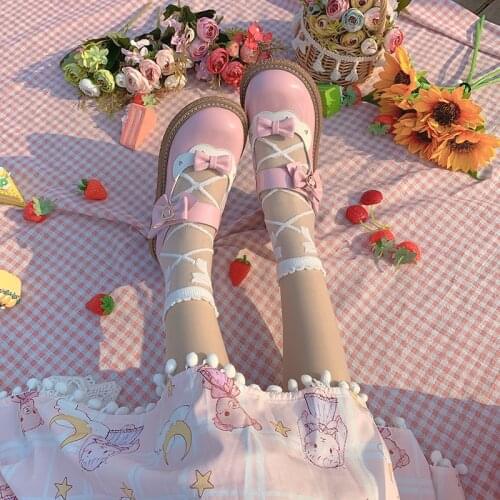 Sweet Girls Platform Student Kawaii Tea Party Japanese Cosplay Cute Anime Lolita Shoes Round Toe Harajuku Jk Loli Uniform Shoe