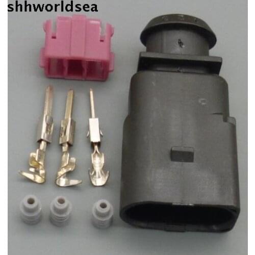 Worldgolden 5/30/100sets 3pin 3way 1.5mm auto socket for VW connector 1K0973804