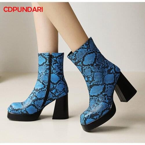 Sexy Super High Heels Platform Ankle Boots For Women Autumn Winter Short Boots Party Shoes Bottes Plateforme Femme Botines Mujer