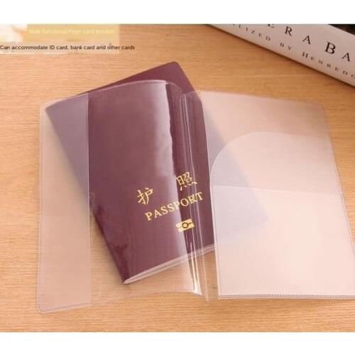 Women Men Storage Organizer Card Busines Credit Wallet Waterproof Transparent PVC Passport Cover Travel Accessories ID Holder