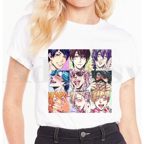 Short Sleeve Female Tops Tees Harajuku VintageT Shirts Yarichin B Club Yaoi Harajuku Aesthetic White Womens T-shirt