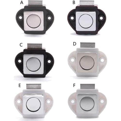 1 Pc Diameter 20mm Push Button Cabinet Latch Multipurpose Push Button Lock Cabinet Drawer Latch Car RV Boat Hardware Lock
