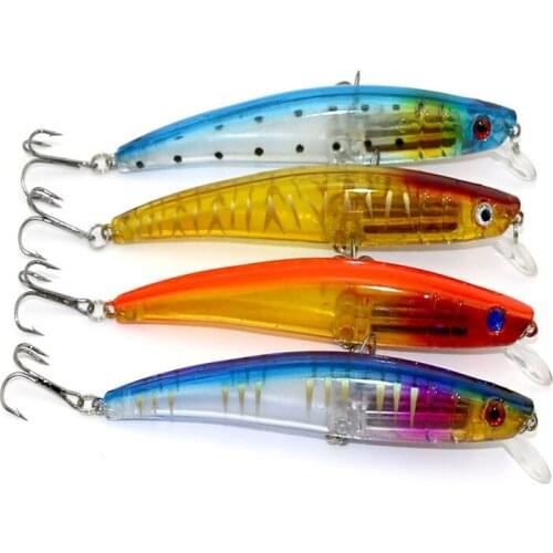 10pcs/lot 11.5cm 4 color Minnow road sub Hard Bass Hard Bass plastic simulation road sub set of bionic bait