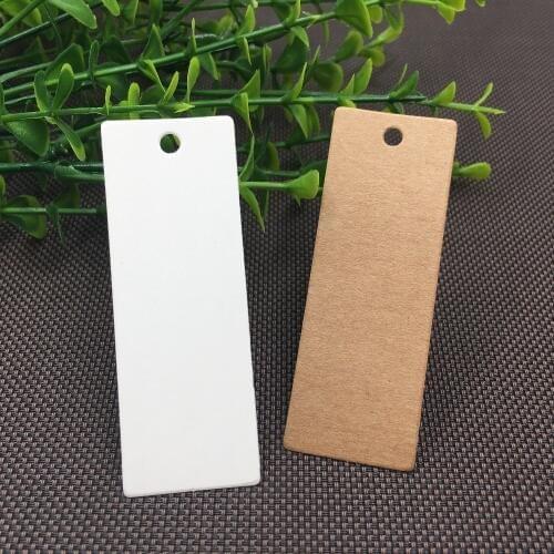 100pcs/lot 7*2.5cm simple kraft head lable garment/drink/packing gift /party hang/price tags