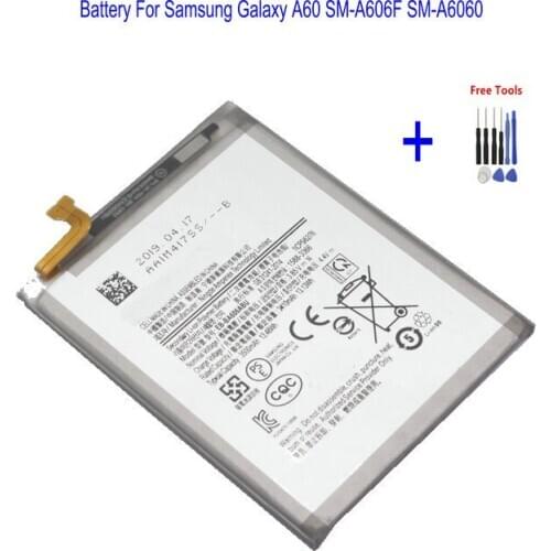 1x 3500mAh 13.48Wh EB-BA606ABU Replacement Battery For Samsung Galaxy A60 SM-A606F SM-A6060 Phone Batteries + Repair Tools kit