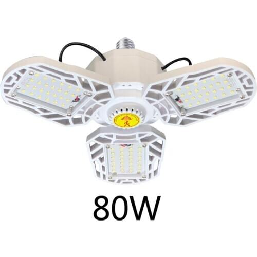 2021 New LED Garage Light 60W Deformable LED Garage Ceiling Light with 3 Adjustable Panel