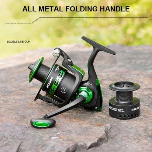 2021 High Speed Double Spool Spinning Fishing Reel 5.1:1/5.2:1 Gear Ratio Carp Fishing Reels Left/Right Hand Fish Reel