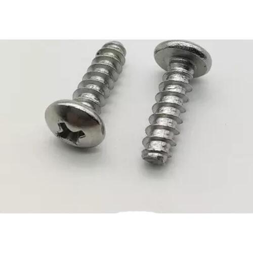 30pcs M2.6 Nickel plated GB845 Round head Phillips Flat tail self tapping screw 4mm-16mm Length