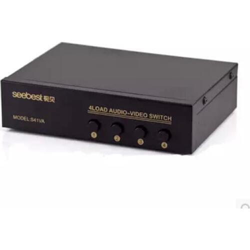 4 in 1 out of audio and video signal switching/into 1 out of 4 AV switcher