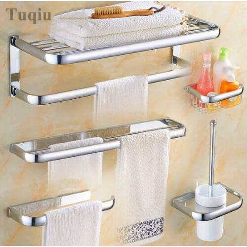 Free shipping,solid brass Bathroom Accessories Set, Chrome Robe hook,Paper Holder,Towel Bar,Towel Rack bathroom Hardware set