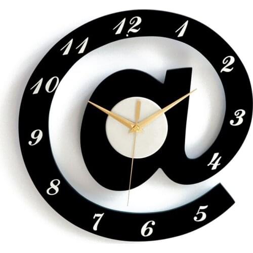 Black Nordic Art Wall Clock Silent Quartz Creative Wooden Bedroom Wall Clock Modern Design Reloj Pared Home Decoration