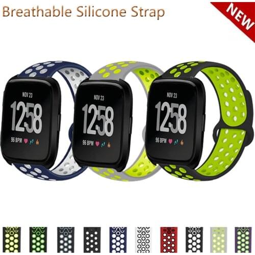 Breathable Silicone Band For Fitbit Versa 2 Smart Watch Replace Bracelet Wristbands For Fitbit Versa Lite Watchband Strap Correa