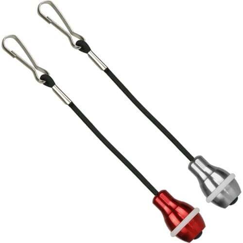 14cm Elastic Fishing Rod Retention Rope Secure Lock Tether with Carabiner Fishing Tools outdoor waist hanging for mountaineering