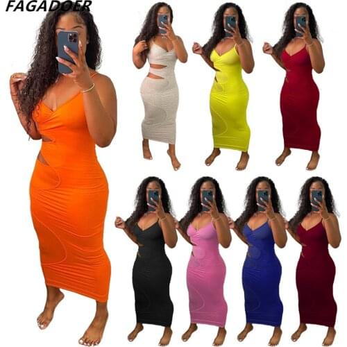 FAGADOER Fashion Tight Dresses