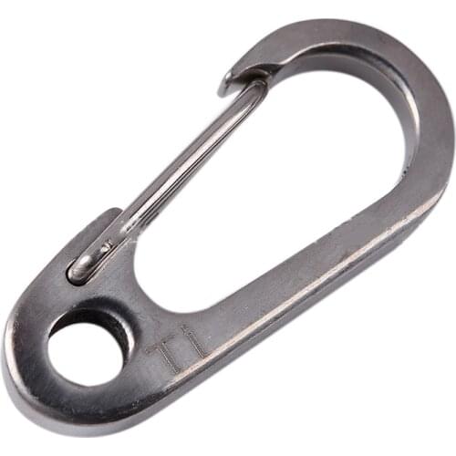 Titanium Alloy Carabiner Ring Keychain Clip Buckle Small Carabiner Clip Titanium Quick Release Keychain Clip
