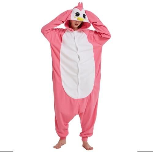 Penguin Kigurumi Women Onesie For Adults Animal Pajamas Halloween One-piece Fleece Men Jumpsuit Pijama Cosplay Costume Bodysuit