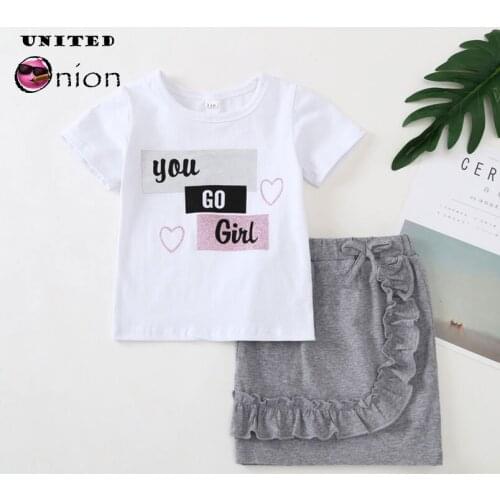 Toddler Baby Girls Summer Clothes Set T-shirt Top + short dress 2PCS set Spring Autumn Children Clothing kids Casual Clothing