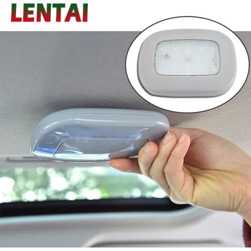 LENTAI Car LED reading light Trunk ceiling lamp DIY with stickers For Ford Focus 2 3 VW Passat B6 B5 B7 Toyota Avensis Skoda