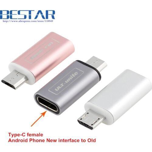 TOP Quality Rose gold Metal USB 3.1 Type C USB-C Female to Micro USB 2.0 Male Adapter Connector Adaptor