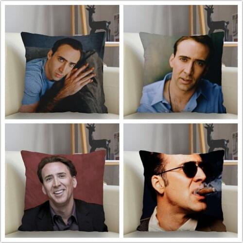 Musife Custom Nicolas Cage Pillowcase Sofa Decorative Cushion Cover Pillowcase Home Decor Drop Shipping Wholesale