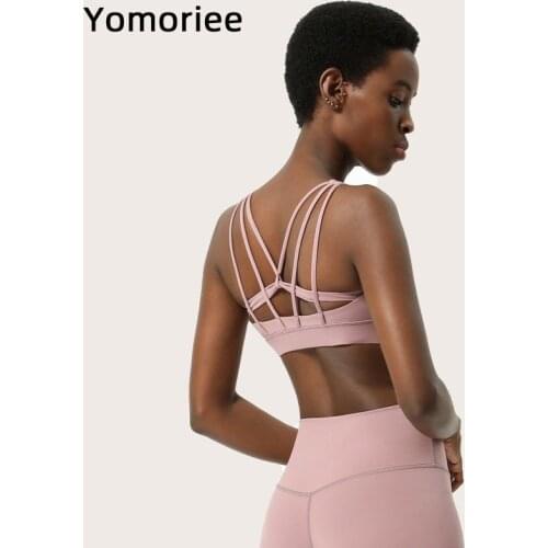 New Yoga Bra For Women Push-up Cross-Back Crop Top Gym Sport Workout Running Training High Elastic Breathable Fitness Top Sexy