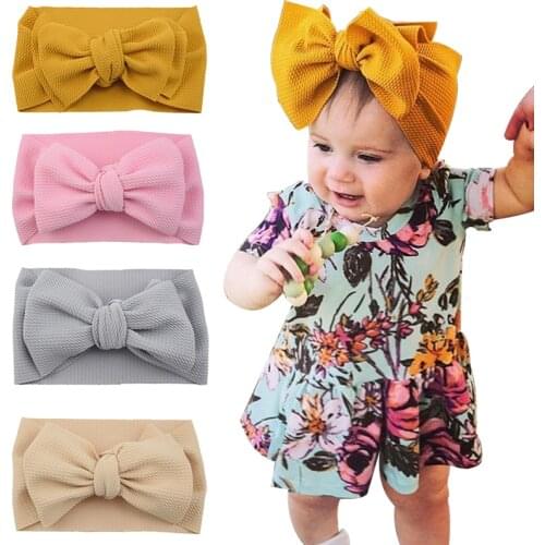 1Pcs Baby Headband Summer Cute Floral Bows Baby Girl Headbands Elastic Bowknot Newborn Hair Band Turban Set Hair Accessories