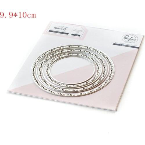 Holiday card with round border Troqueles de corte de metal scrapbooking cutting dies DIY dies scrapbooking nouveau arrivage 2021