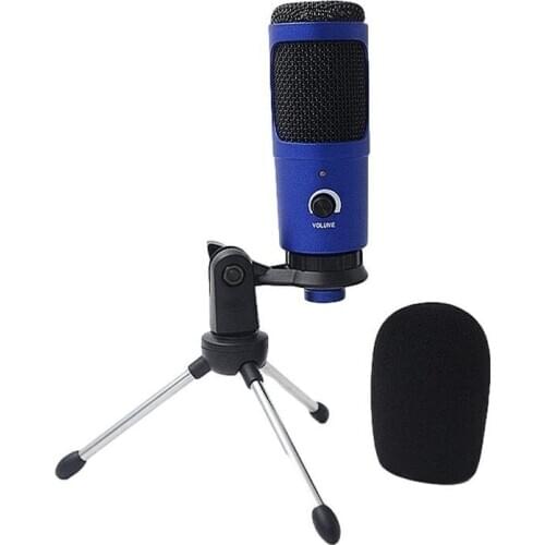 USB Microphone with Tripod Professional USB Microphone PC Condenser Podcast Streaming Cardioid Mic for Computer PC