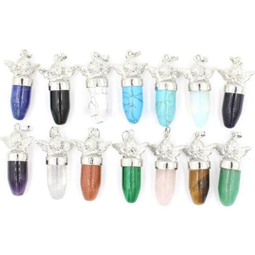 QIMOSHI Bullet Pendant Alloy Feminine Charm Small Jewelry Birthday Gift 18 Inch Leather