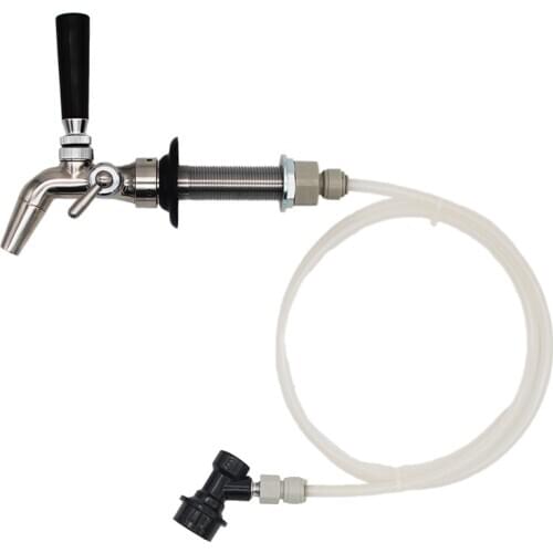 Ball Lock Door Mount Version DIY Kegerator ONE Flow Control Faucet Kit 1.5 Meter Beer Line Push In Fitting
