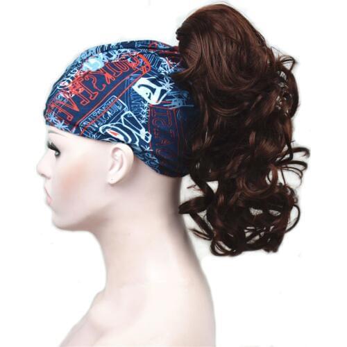 Strong Beauty Clip-On Ponytail Hairpiece Synthetic Hair Blonde/Black/Auburn Medium Curly Hair Extension