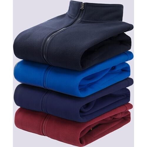 Hoodies Men Casual Fleece Winter Thicken Warm Coat Male Simple Male Sweatshirts Coat Zipper Hoodie Jackets 8XL Clothing Men