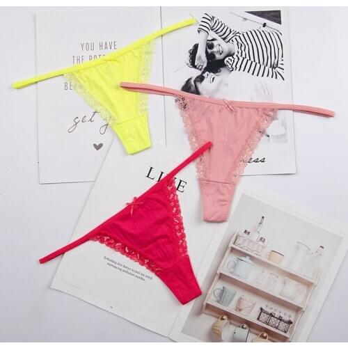 New multi-color Sexy cozy comfortable Lace Briefs thongs Underwear Lingerie for women 1pcs