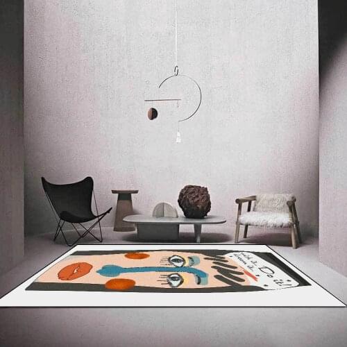 Creative Cartoon Portrait Abstract Art 3D Printing Carpets For Living Room Bedroom Area Rugs Mat Parlor Coffee Table Floor Sofa