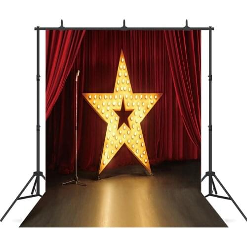 Golden Star Glitter Vinyl Backdrop Photography Prop For Children Baby Birthday Party Portrait Photo Studio Background Decoration