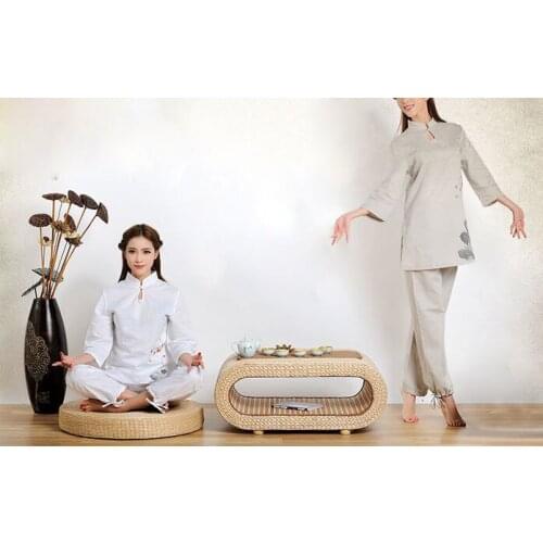 Top quality women cotton&linen Yoga suit gym uniforms fitness clothes lay meditation clothing