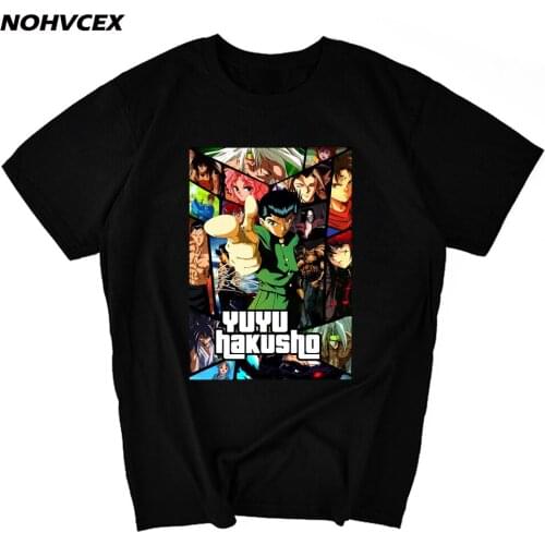 Yu Yu Hakusho Urameshi Yuusuke Funny Anime Men New Casual T-Shirt Homme JAPAN Manga Unisex