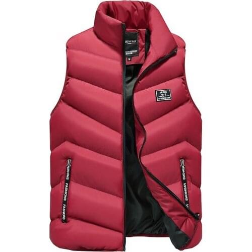 Waistcoat Mens Down Jacket Light Puffer Vest Men Lightweight Down Vest Homme Winter Warm Bubble Coats Zipper Up Stand Collar