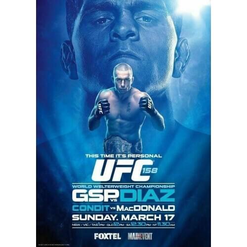 Georges St Pierre vs Nick Diaz Art Film Print Silk Poster Home Wall Decor 24x36inch