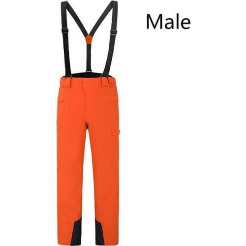 Winter outdoor Snowboarding Men Women warm Wear-resistant waterproof windproof skiing pants ski trousers With Shoulder Straps