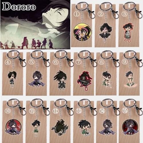 15 Styles Dororo Keychain Hyakkimaru Key Chain Anime Toys Pendant Keyring Double Sided Acrylic 5cm Retail Package