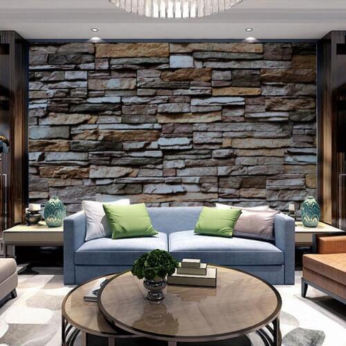3d Bricks Wallpaper Block Papel Mural for Living room TV Background Block 3d Stone Wall paper 3d Photo Mural 3d Wall sticker
